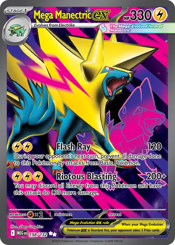 Mega Manectric ex 158/132 - Mega Evolution (HO)