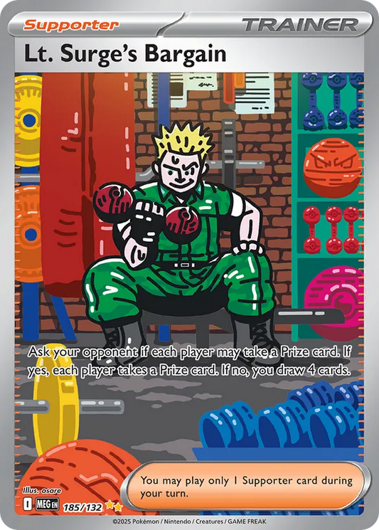 Lt. Surge's Bargain 185/132 - Mega Evolution (HO)