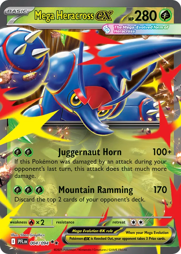 Mega Heracross ex 004/094 - Phantasmal Flames (HO)