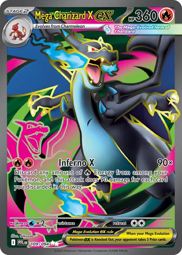 Mega Charizard X ex 109/094 - Phantasmal Flames (HO)