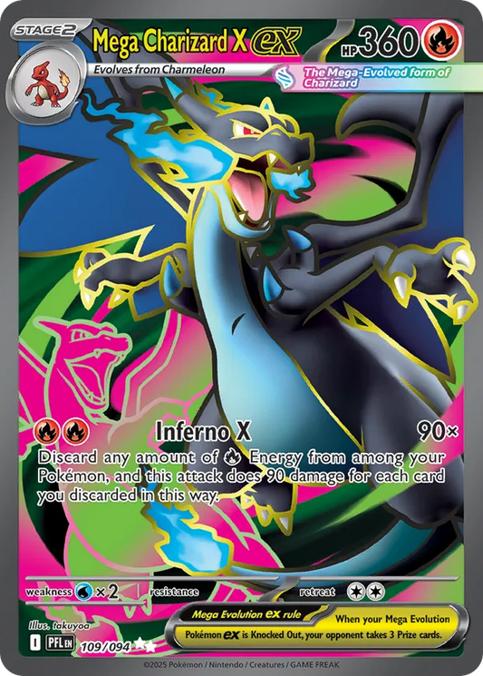 Mega Charizard X ex 109/094 - Phantasmal Flames (HO)