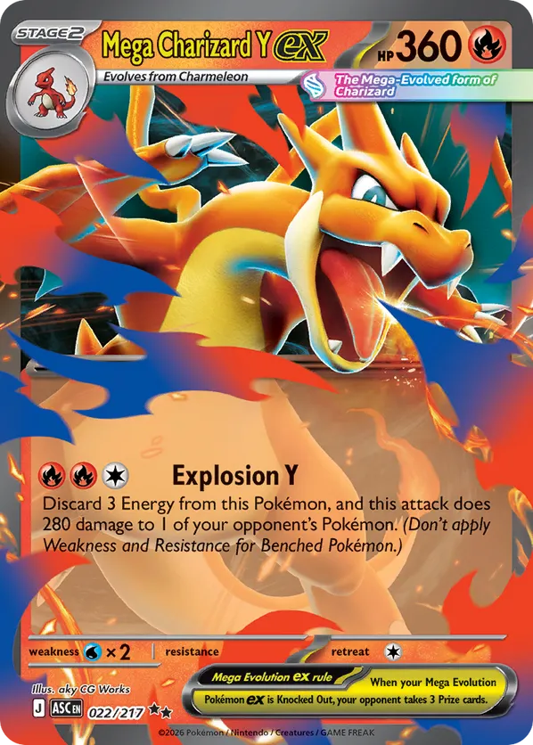 Mega Charizard Y ex 022/217 - Ascended Heroes (HO)