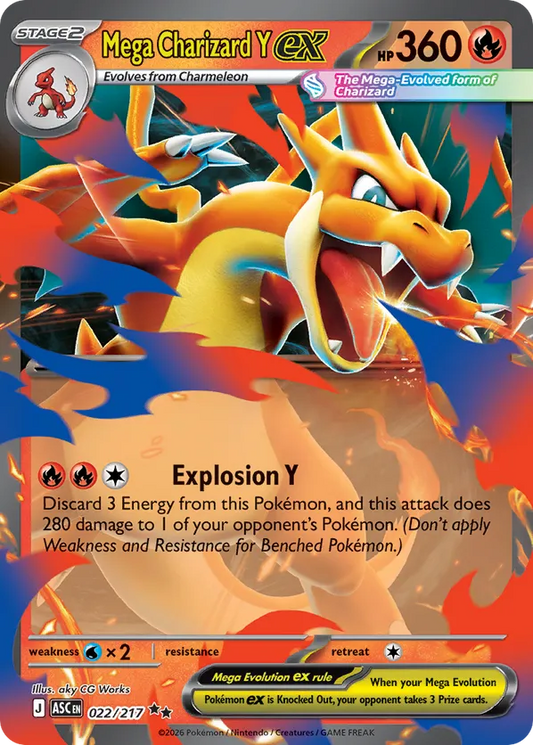 Mega Charizard Y ex 022/217 - Ascended Heroes (HO)