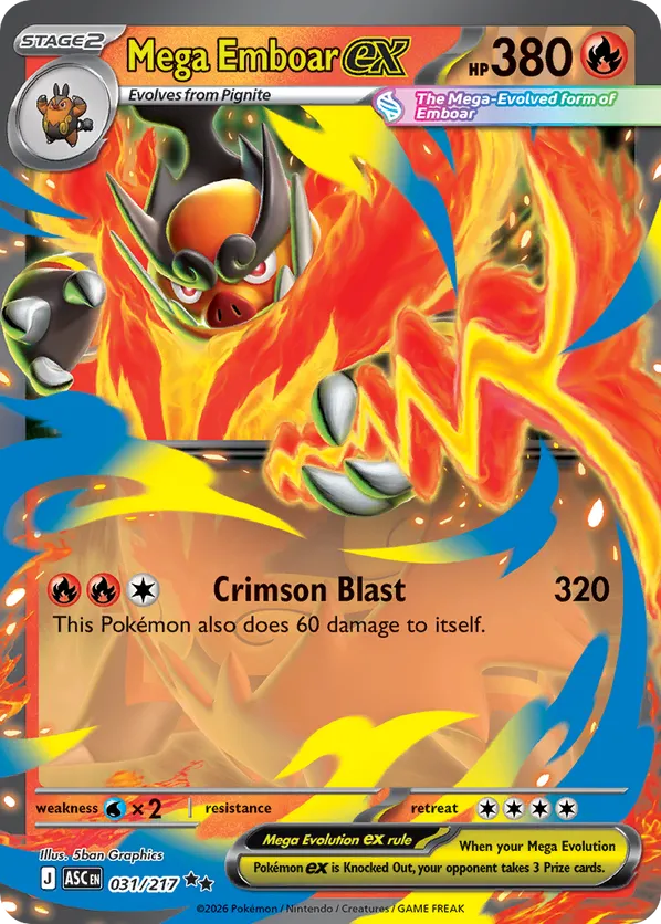 Mega Emboar ex 031/217 - Ascended Heroes (HO)