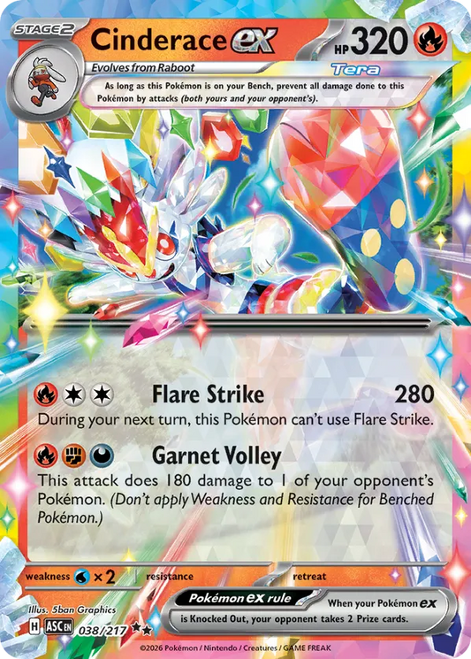 Cinderace ex 038/217 - Ascended Heroes (HO)