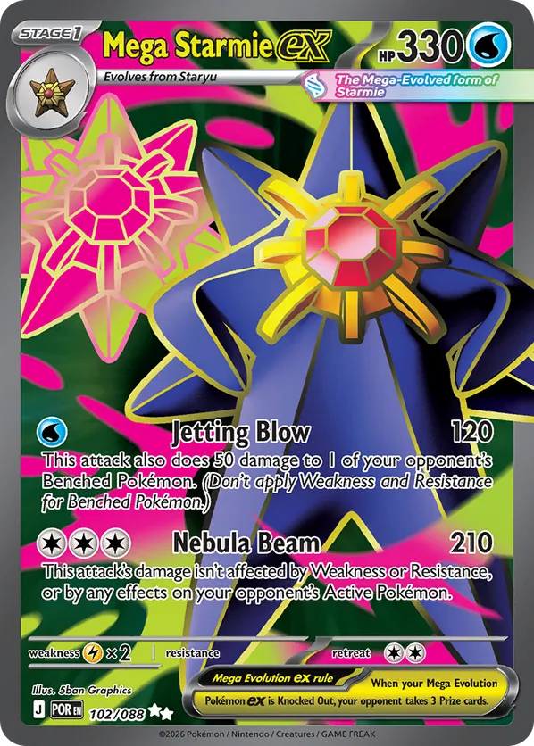 Mega Starmie ex 102/088 - Perfect Order (HO)