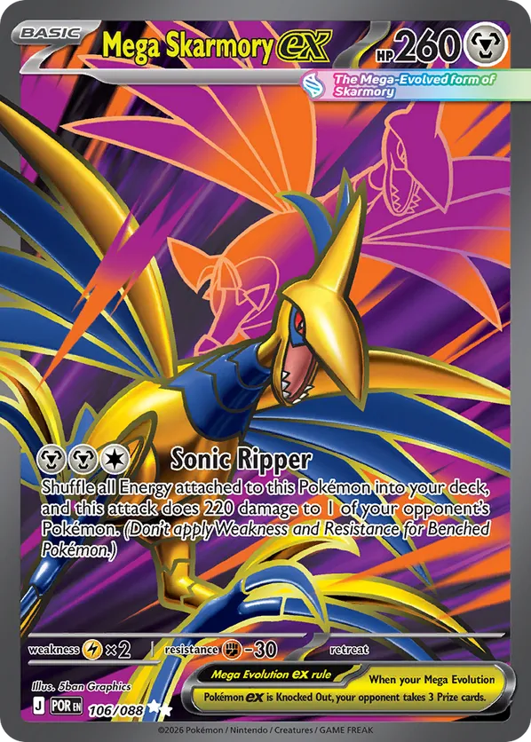 Mega Skarmory ex 106/088 - Perfect Order (HO)