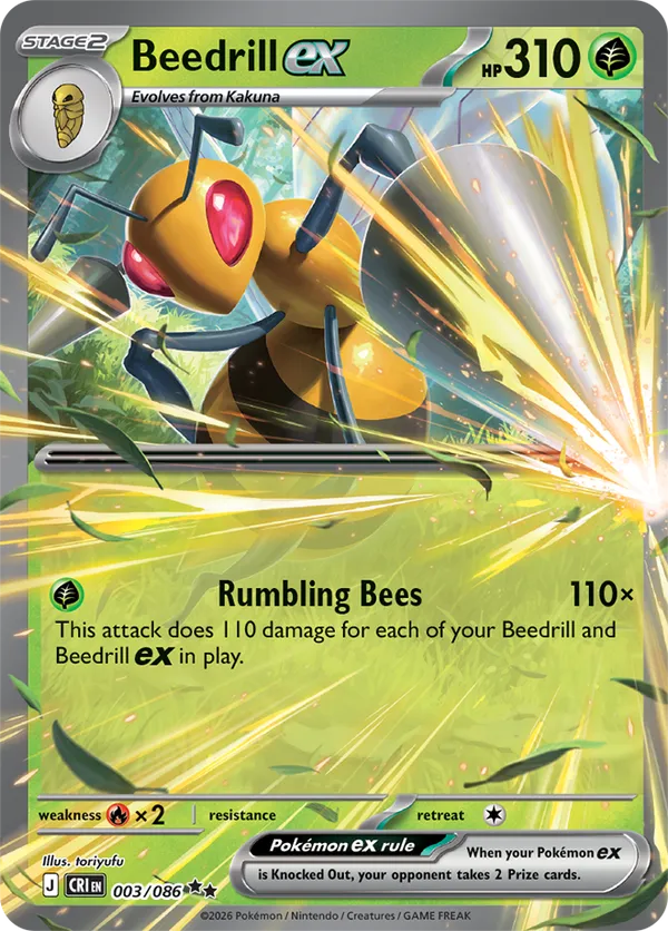 Beedrill ex 003/086 - Chaos Rising (HO)