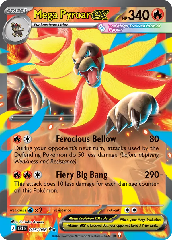 Mega Pyroar ex 015/086 - Chaos Rising (HO)