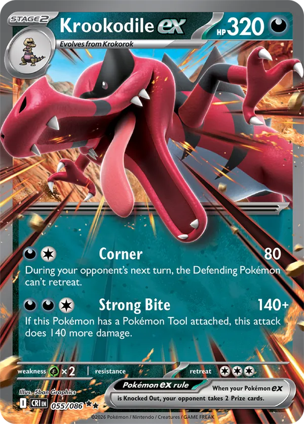 Krookodile ex 055/086 - Chaos Rising (HO)