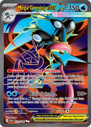 Mega Greninja ex 100/086 - Chaos Rising (HO)