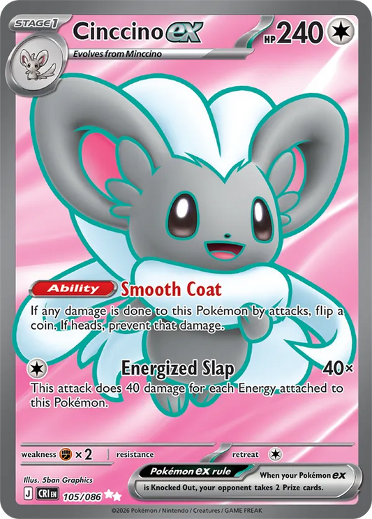 Cinccino ex 105/086 - Chaos Rising (HO)