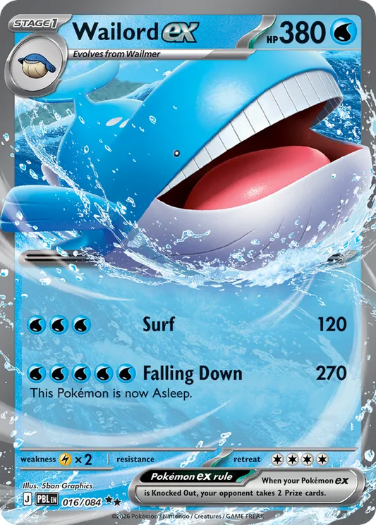 Wailord ex 016/084 - Pitch Black (HO)