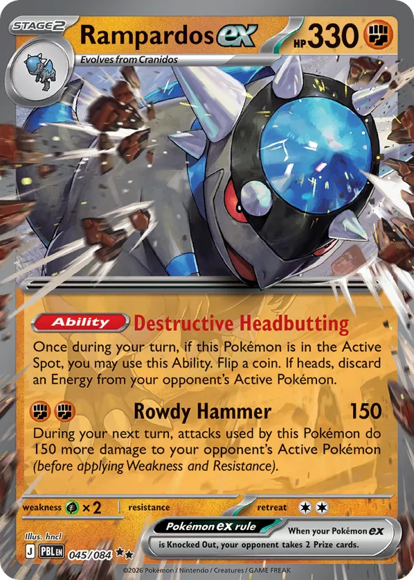 Rampardos ex 045/084 - Pitch Black (HO)