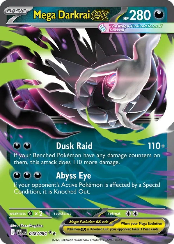 Mega Darkrai ex 048/084 - Pitch Black (HO)