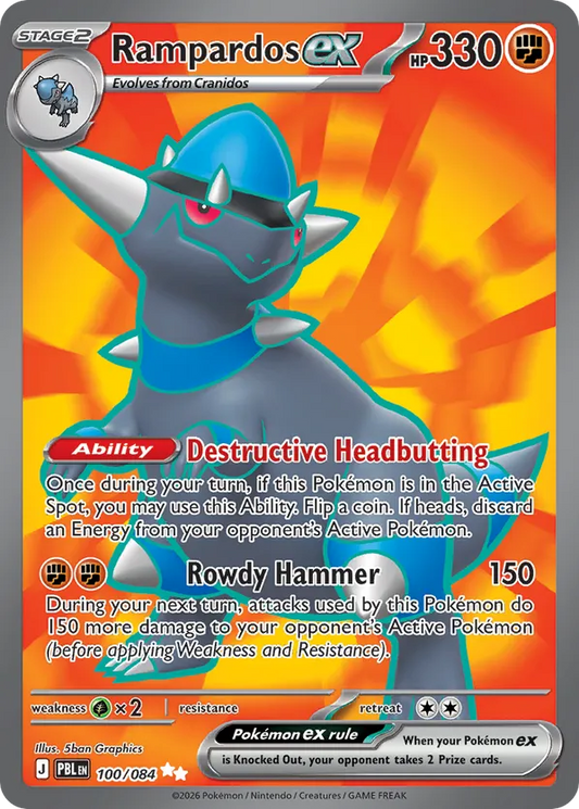 Rampardos ex 100/084 - Pitch Black (HO)
