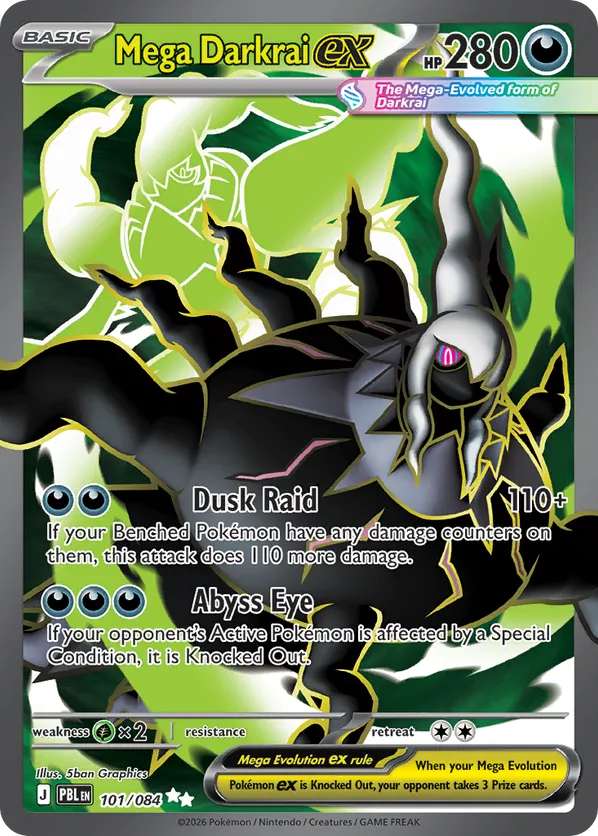 Mega Darkrai ex 101/084 - Pitch Black (HO)