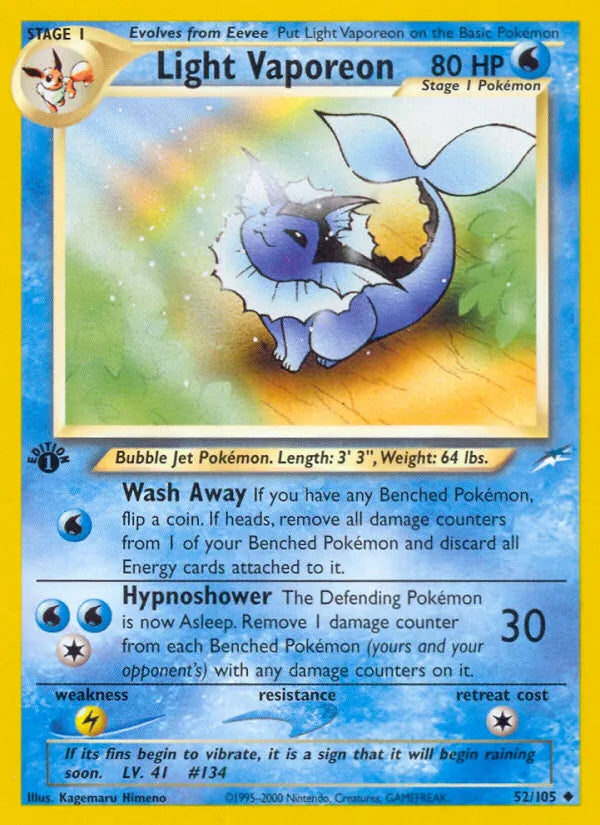 Light Vaporeon 52 - Neo Destiny (UN) - LP