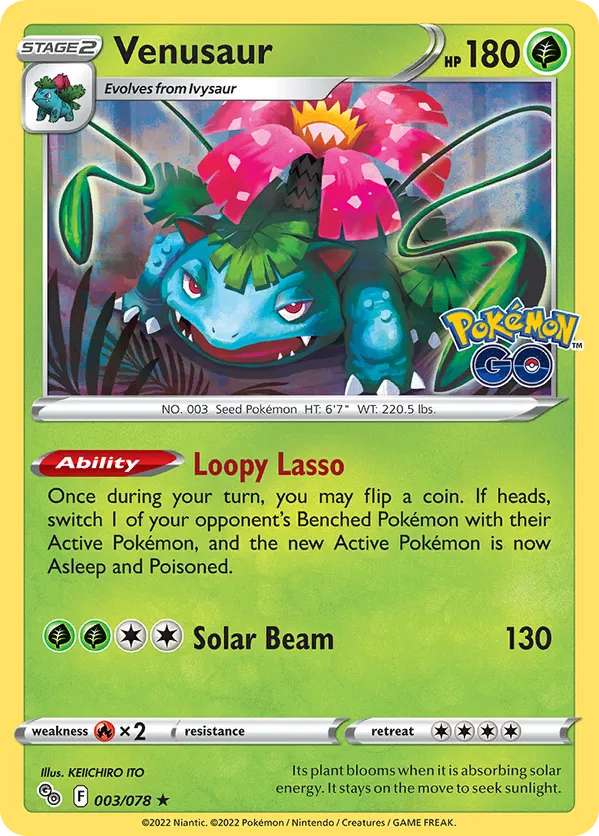Venusaur 003/078 - Pokemon Go (HO)