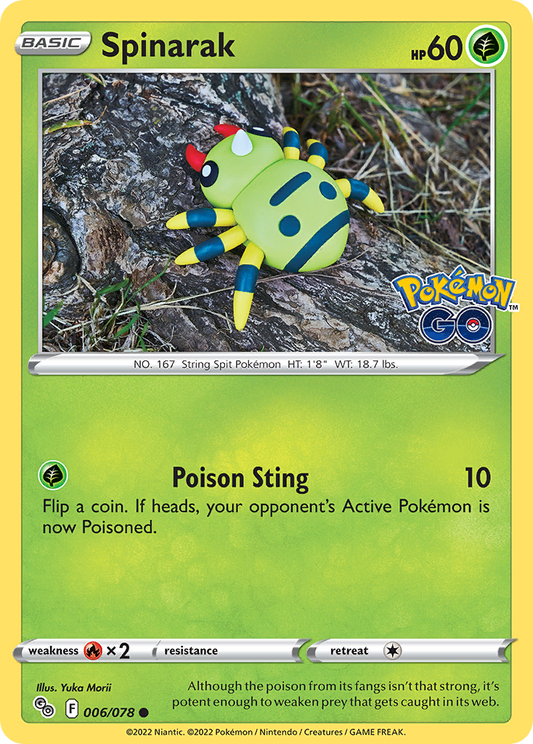 Spinarak (Peelable Ditto) 006/078 - Pokemon Go