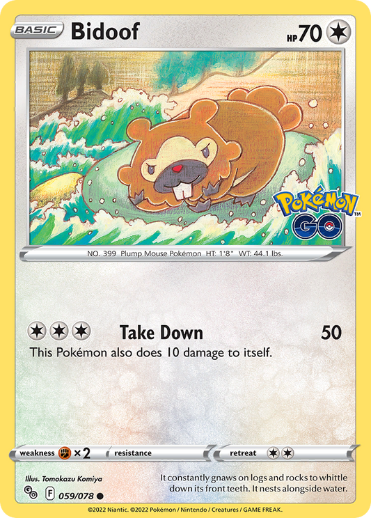 Bidoof (Peelable Ditto) 059/078 - Pokemon Go