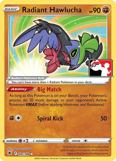 Radiant Hawlucha 081/189 - Prize Pack Series One (HO)