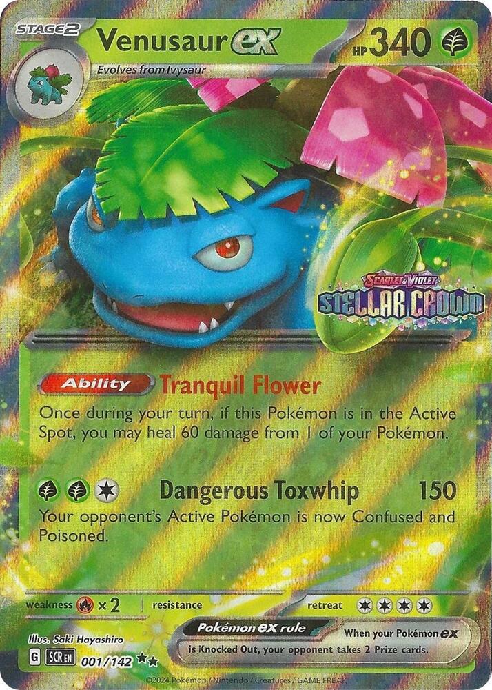 Venusaur ex (Stellar Crown Stamp) 001/142 - Miscellaneous Cards & Products (HO)