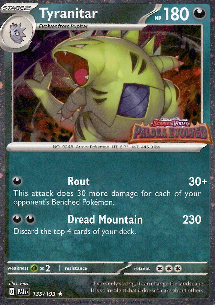 Tyranitar (Paldea Evolved Stamp) 135/193 - Miscellaneous Cards & Products (HO)