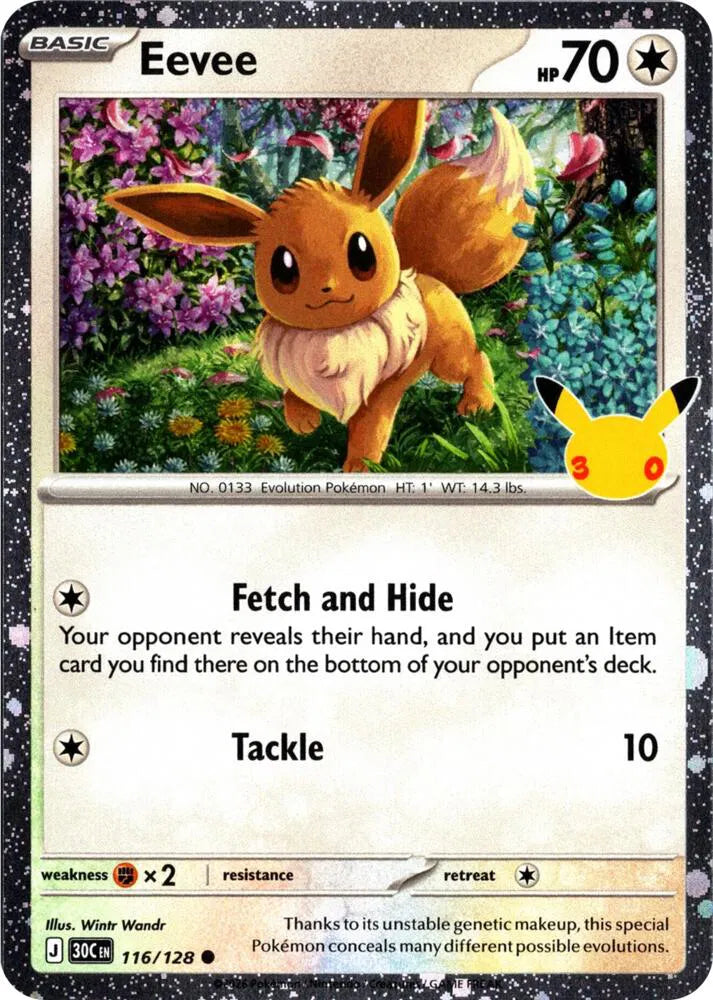 Eevee - 116/128 (30th Celebration) 116/128 - Blister Exclusives (HO)