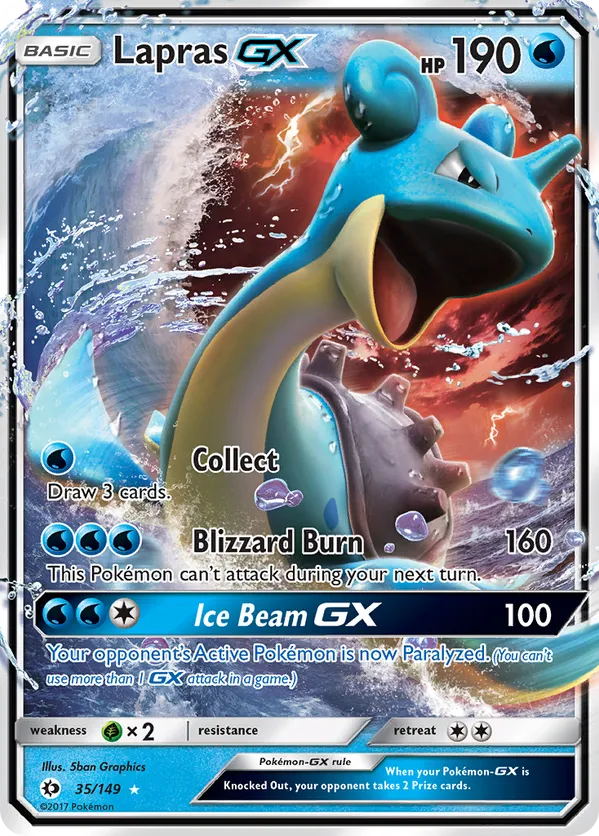 Lapras GX 35 - Sun & Moon Base Set (HO)