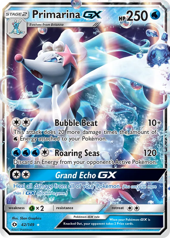 Primarina GX 42 - Sun & Moon Base Set (HO)