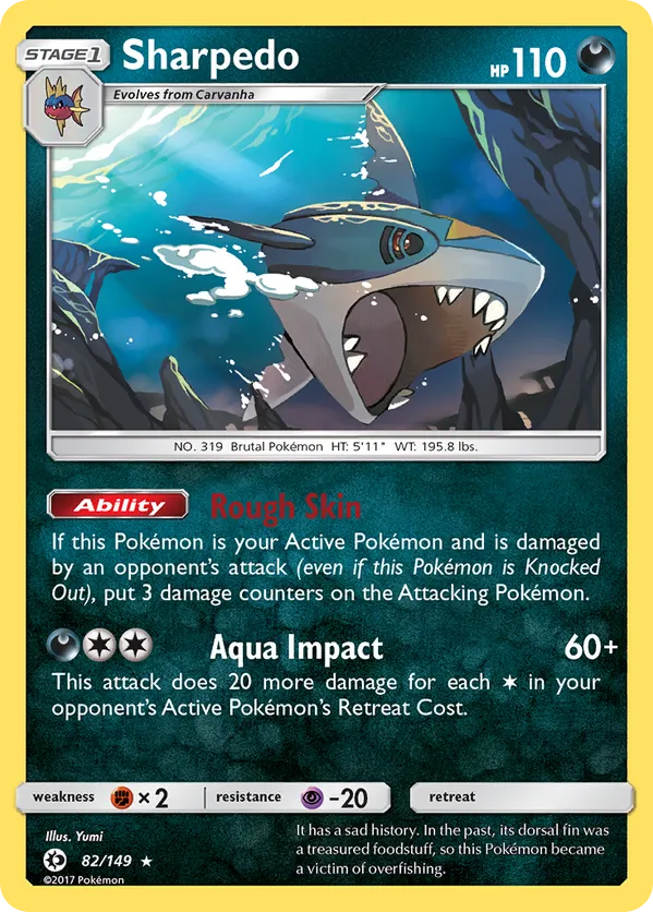 Sharpedo 82 - Sun & Moon Base Set (HO)