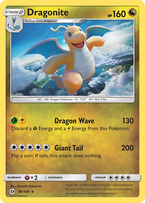 Dragonite 96 - Sun & Moon Base Set (RH)