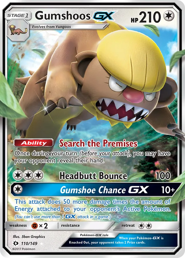 Gumshoos GX 110 - Sun & Moon Base Set (HO)