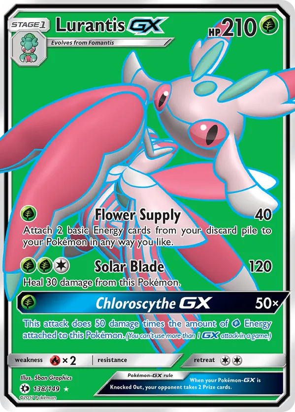 Lurantis GX (Full Art) 138 - Sun & Moon Base Set (HO)