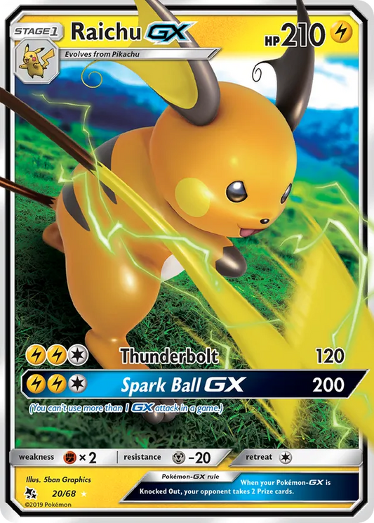 Raichu GX (#60 Pikachu Stamped) 020/068 - Battle Academy (HO)