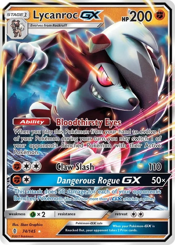 Lycanroc GX 74/145 - Guardians Rising (HO)