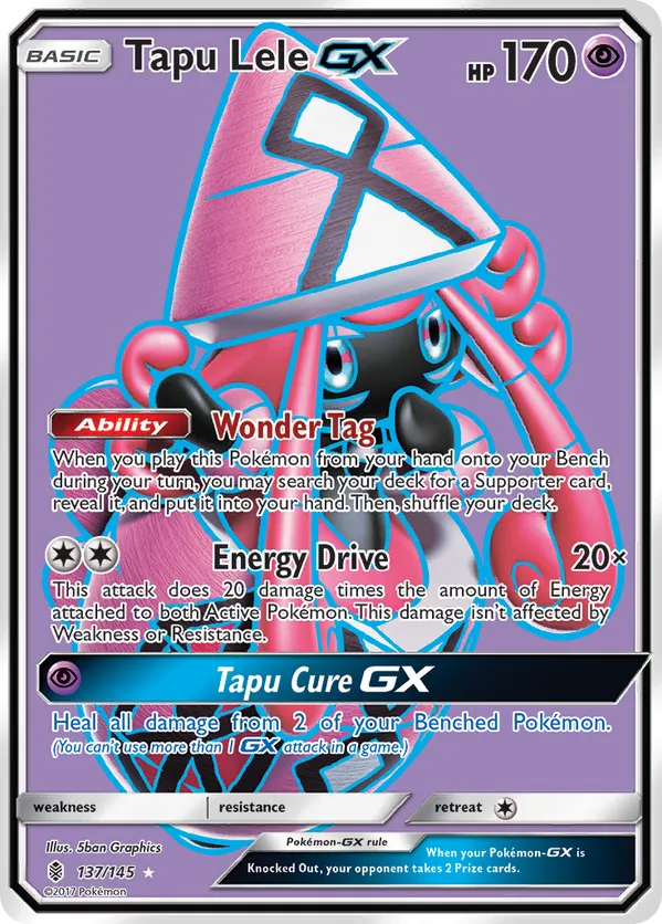 Tapu Lele GX (Full Art) 137/145 - Guardians Rising (HO)