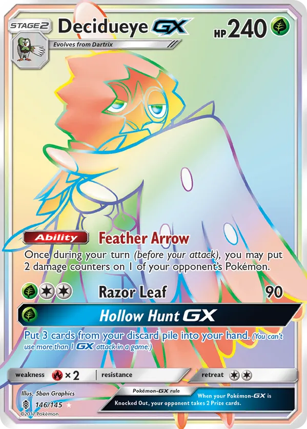 Decidueye GX (Secret) 146/145 - Guardians Rising (HO)