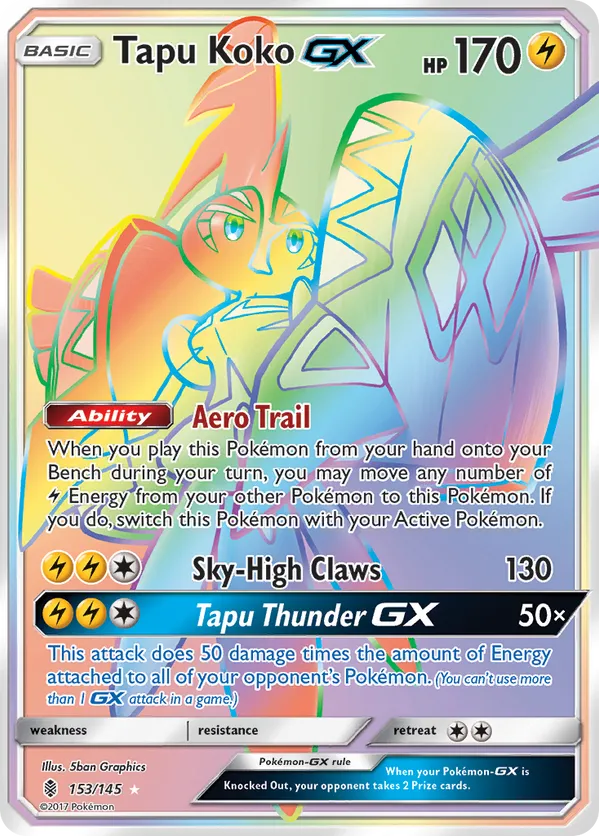 Tapu Koko GX (Secret) 153/145 - Guardians Rising (HO)