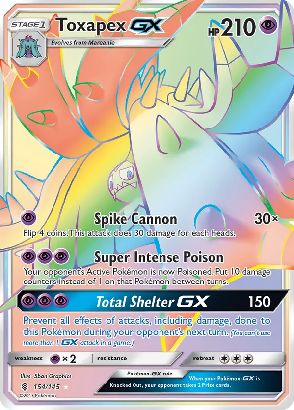 Toxapex GX (Secret) 154/145 - Guardians Rising (HO)