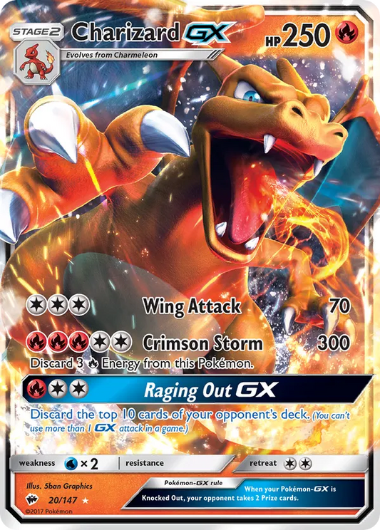 Charizard GX 20/147 - Burning Shadows (HO)