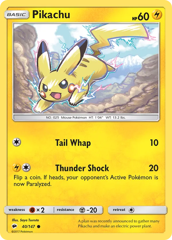 Pikachu 40/147 - Burning Shadows (NO)