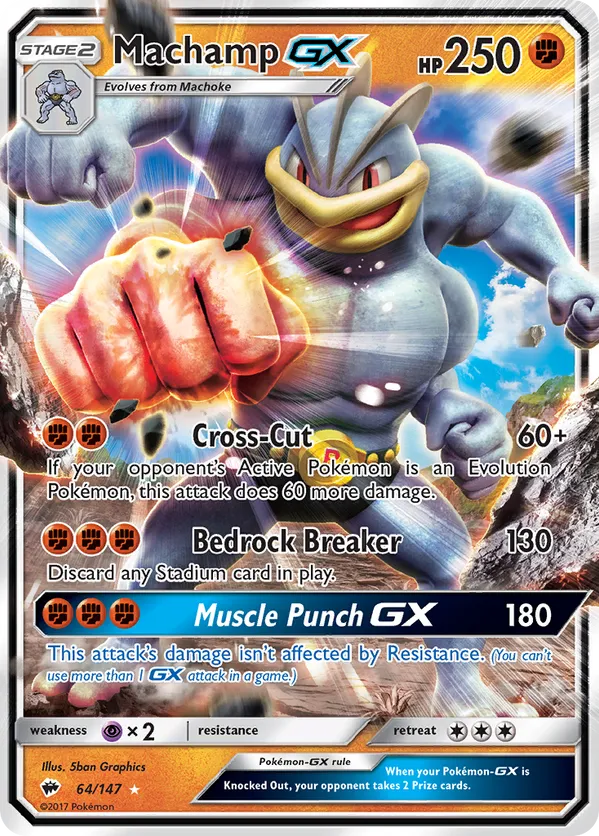 Machamp GX 64/147 - Burning Shadows (HO)