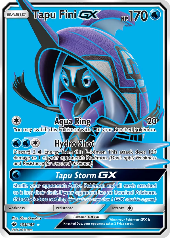 Tapu Fini GX (Full Art) 133/147 - Burning Shadows (HO)