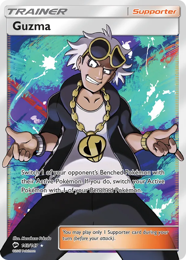 Guzma (Full Art) 143/147 - Burning Shadows (HO)