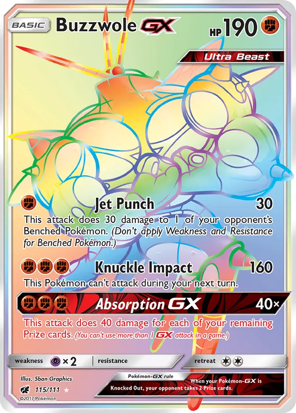 Buzzwole GX (Secret) 115/111 - Crimson Invasion (HO)