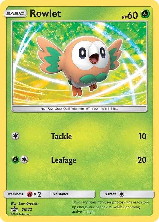 Rowlet SM22 - Sun & Moon Promo (HO) - HP