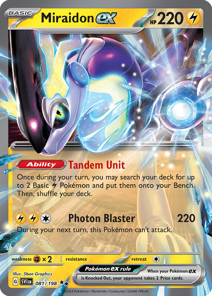 Miraidon ex 081/198 - Scarlet & Violet Base Set (HO)