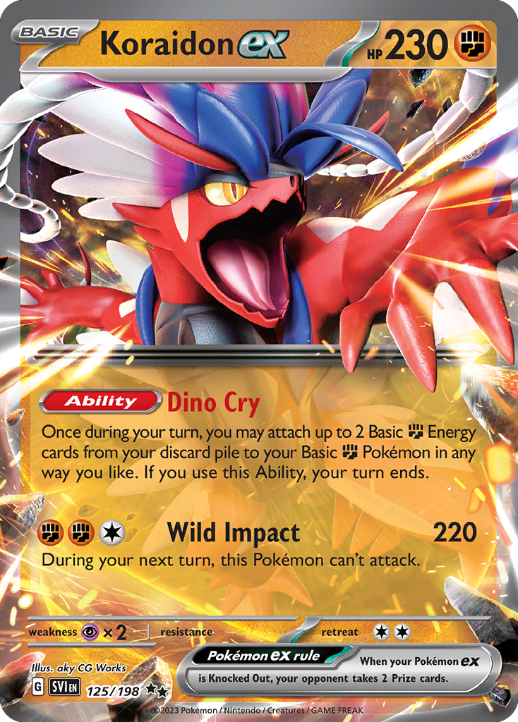 Koraidon ex 125/198 - Scarlet & Violet Base Set (HO)